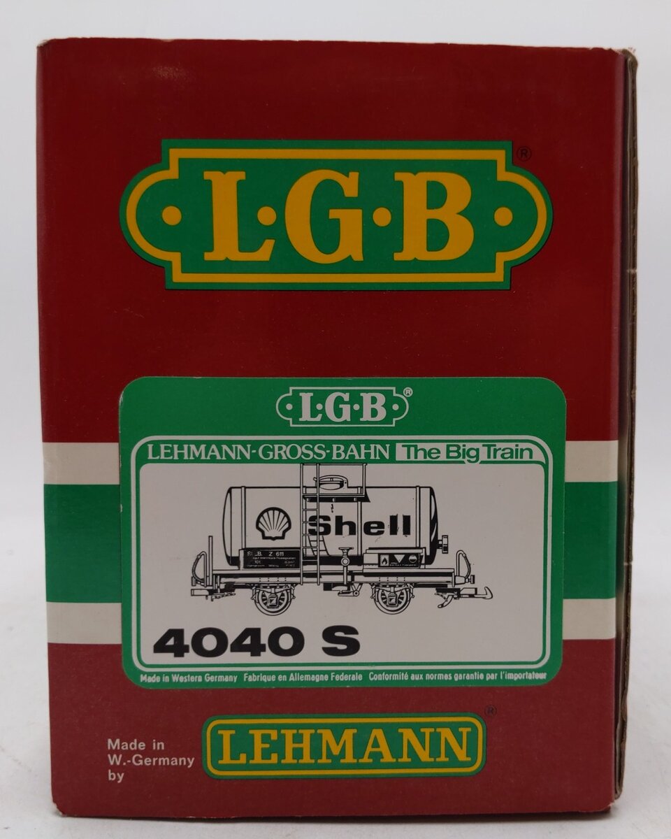 LGB 4040S G Gauge Shell Single Dome Short Tank Car EX/Box