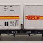 LGB 4069 G Scale Flatcar with 2 White LGB Containers EX/Box