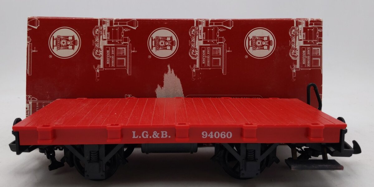 LGB 94060 G Gauge LGB Short Flat Car W/ Stakes EX/Box