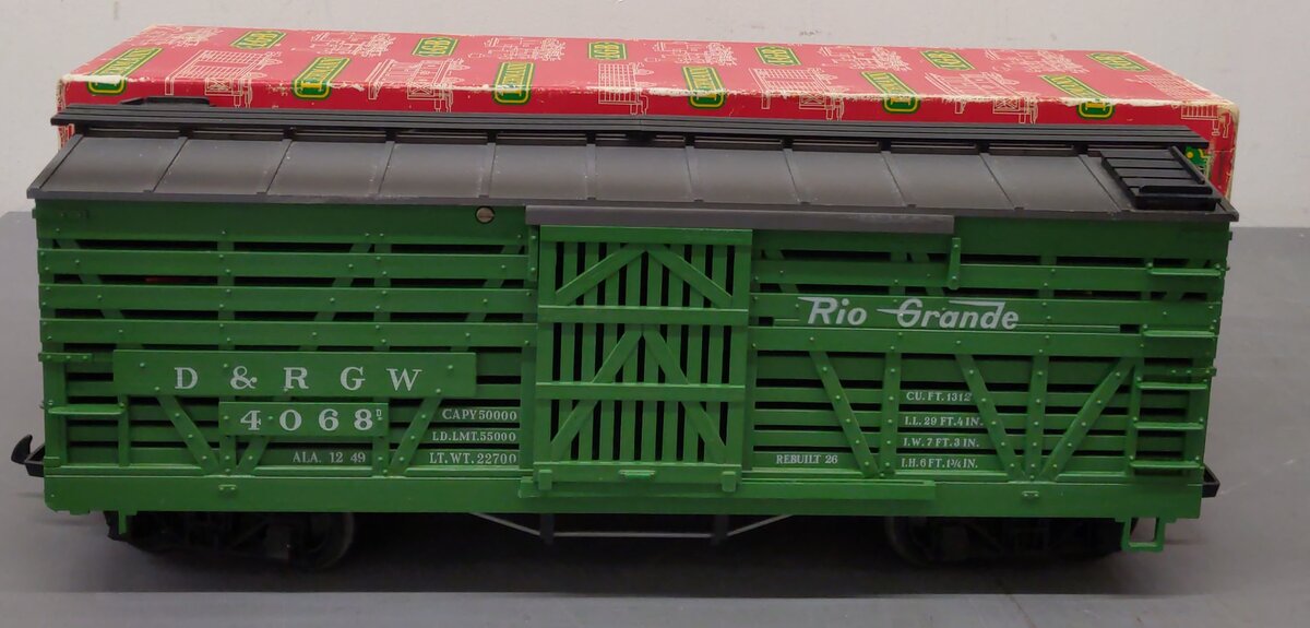 LGB 4068 G Scale Denver & Rio Grande Western Stock Car #4068 EX/Box