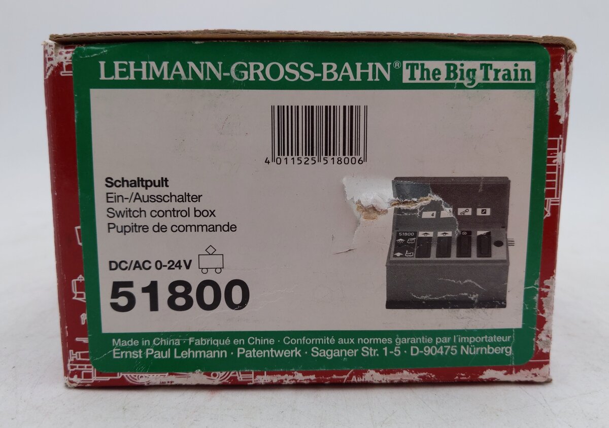LGB 51800 G Scale On-Off Switch Control Box EX/Box