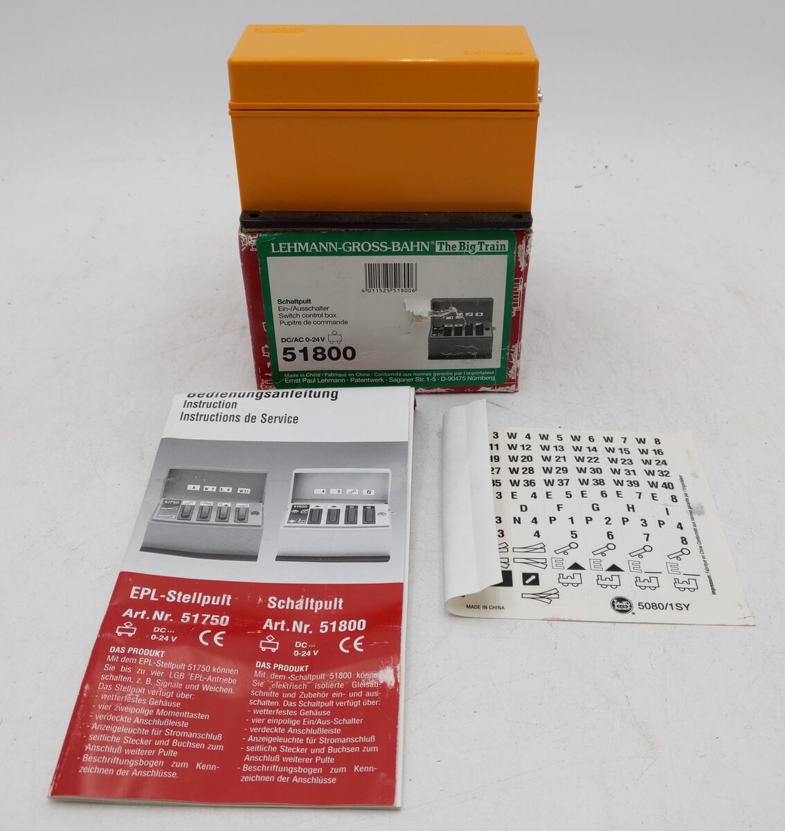 LGB 51800 G Scale On-Off Switch Control Box EX/Box
