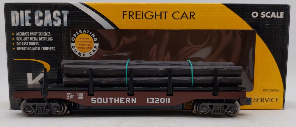 K-Line K713-2011 Southern Operating Log Dump Car #132011 w/Logs EX/Box