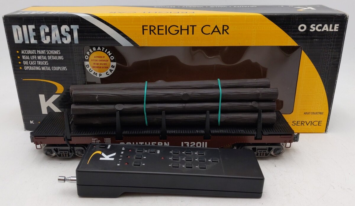 K-Line K713-2011 Southern Operating Log Dump Car #132011 w/Logs EX/Box
