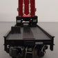 MTH 20-98531 O Gauge Caterpillar Flat Car w/ 2 CAT Rental Store Haulers #200630 EX