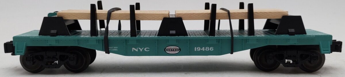 Lionel 6-19486 O Gauge New York Central Flatcar #19486 with Lumber Load EX/Box