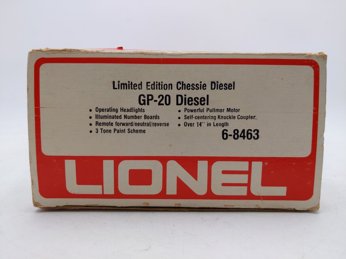 Lionel 6-8463 O Gauge Chessie System GP20 Diesel Engine EX/Box