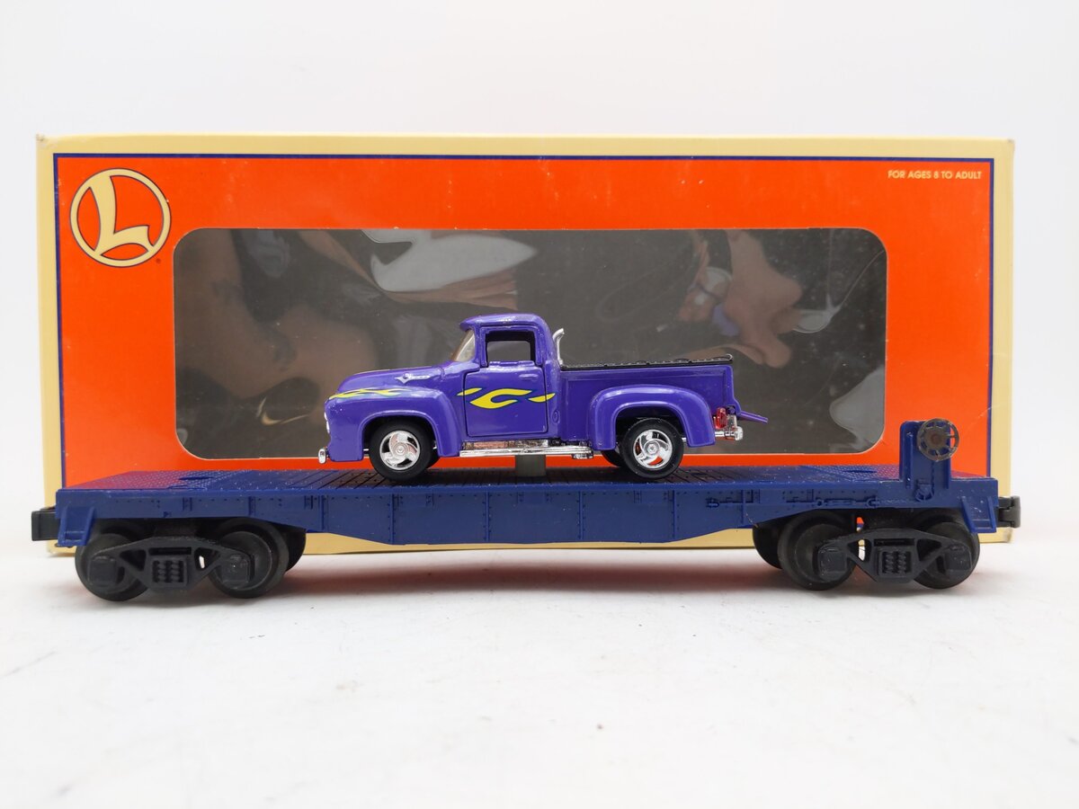 Lionel 6-36056 O Gauge Blue Flatcar w/Ford Truck EX/Box