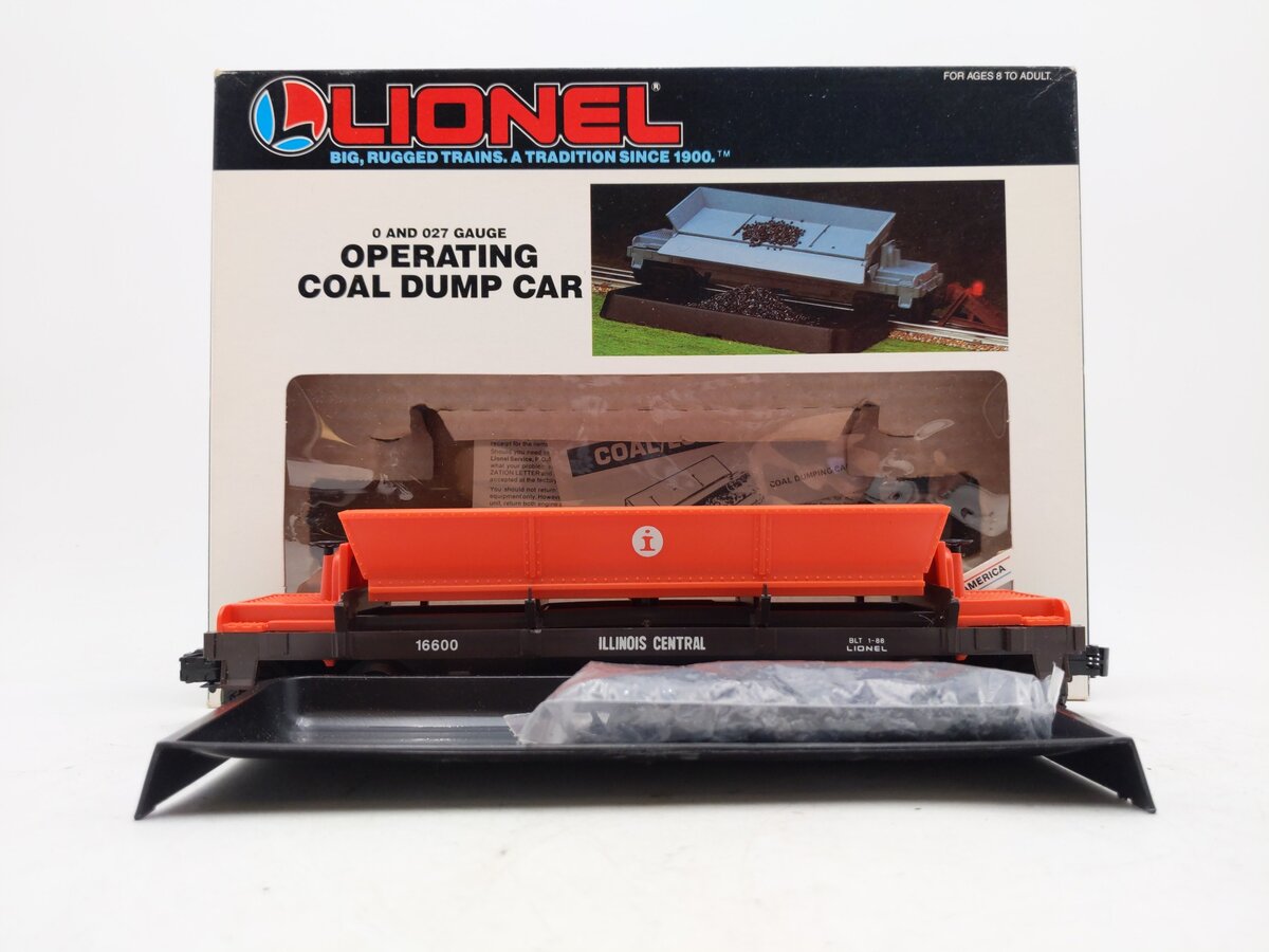 Lionel 6-16600 O Gauge Illinois Central Coal Dump Car #16600 EX/Box