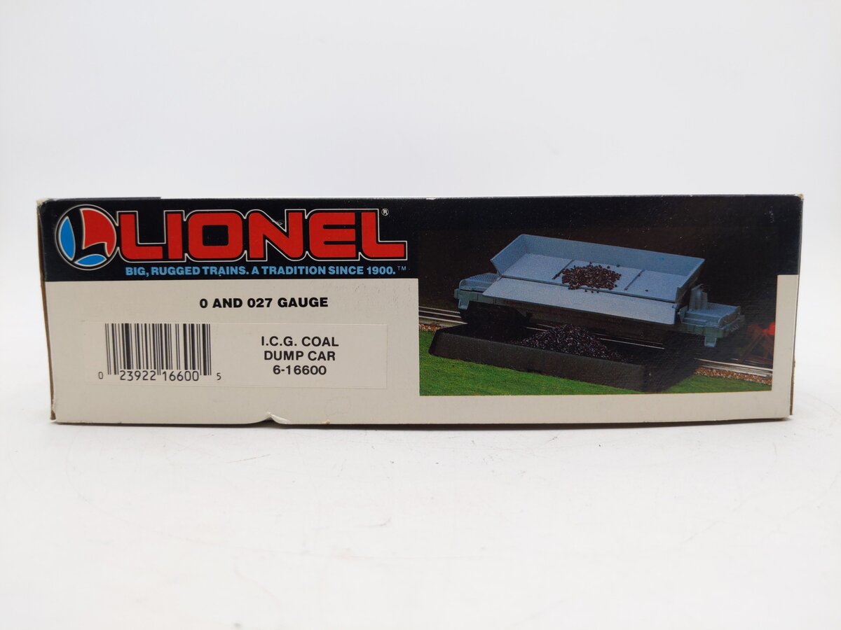 Lionel 6-16600 O Gauge Illinois Central Coal Dump Car #16600 EX/Box