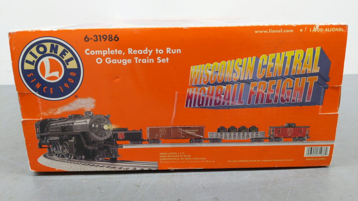 Lionel 6-31986 Wisconsin Central Highball O Gauge Steam Freight Train Set EX/Box