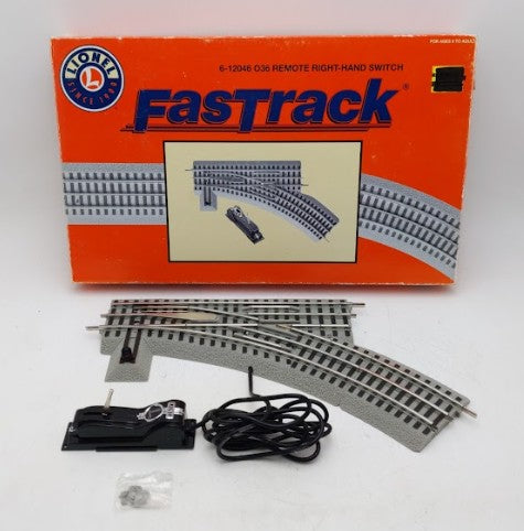 Lionel 6-12046 O Gauge O36 Right Hand Remote-Control FasTrack Switch/Turnout EX/Box