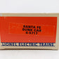 Lionel 6-5717 O Gauge Santa Fe Illuminated Bunk Car EX/Box