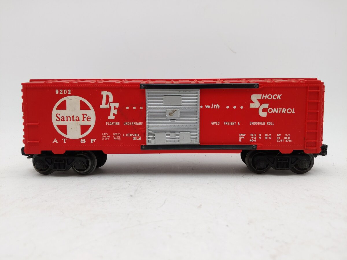 Lionel 6-9202 O Gauge Atchison Topeka Santa Fe Boxcar #9202 VG/Box