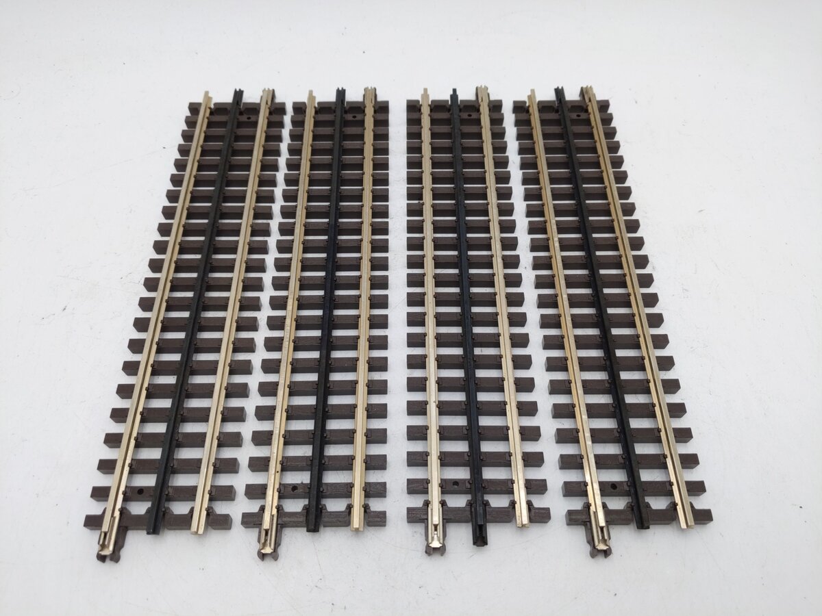 Atlas 6050 Nickel Silver 10" Straight Track w/ Brown Ties (4) LN