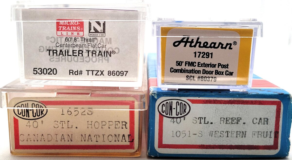 Athearn, Micro-Trains, & Other N Scale Assorted Freight & Passenger Cars [8] EX/Box