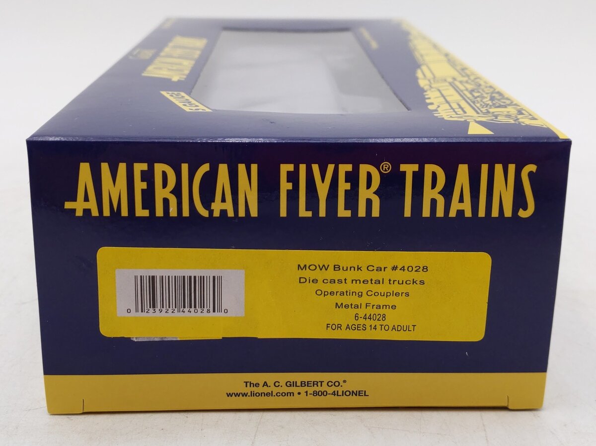 American Flyer 6-44028 S Maintenance of Way Bunk Car #4028 NIB