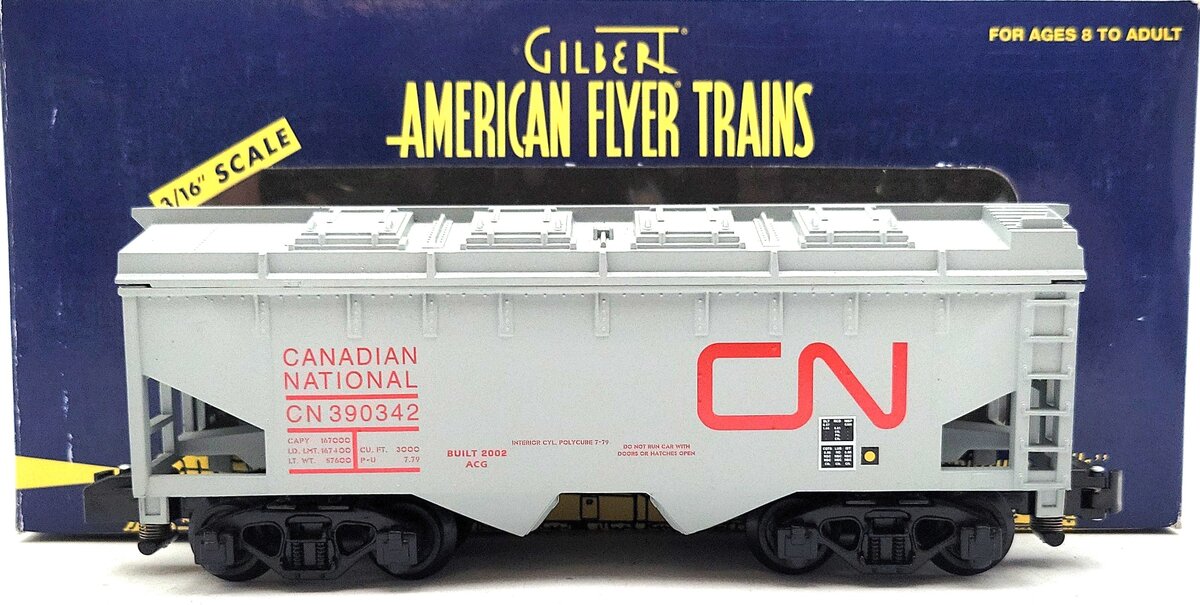 American Flyer 6-48621 S Gauge Canadian National Covered Hopper LN/Box