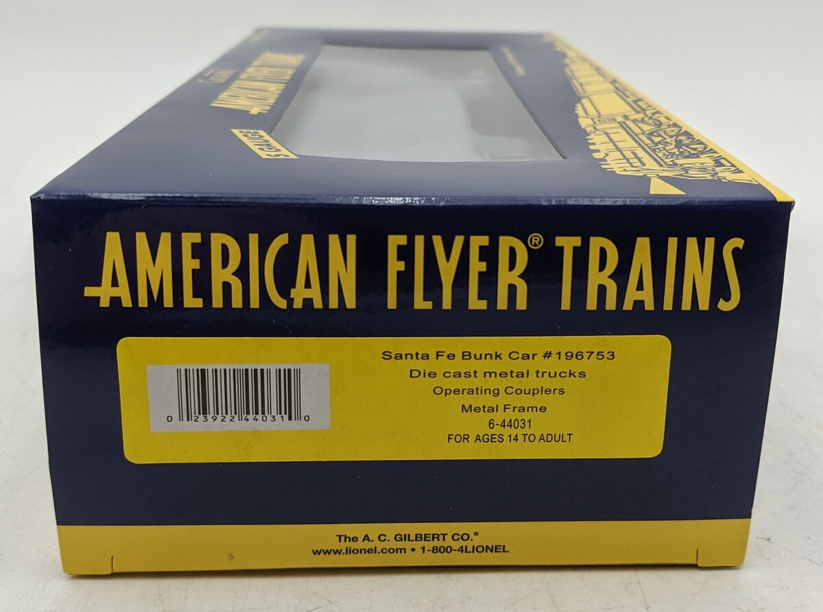 American Flyer 6-44031 S Santa Fe Bunk Car #196753 NIB