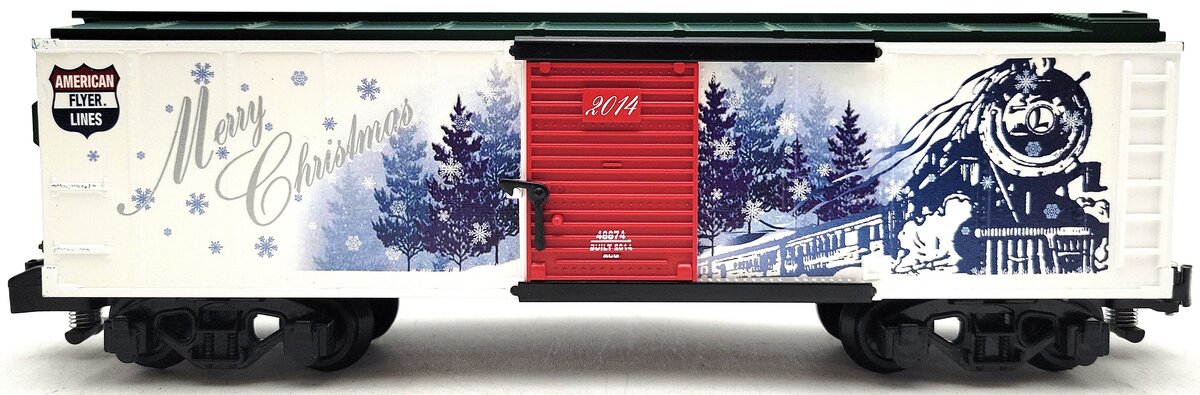 American Flyer 6-48874 S Gauge 2014 Christmas Boxcar EX/Box