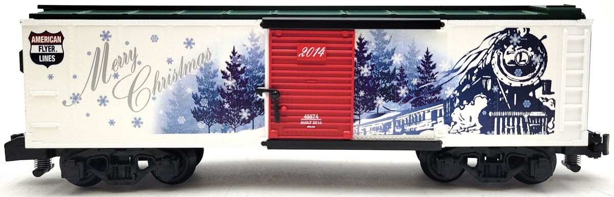 American Flyer 6-48874 S Gauge 2014 Christmas Boxcar EX/Box
