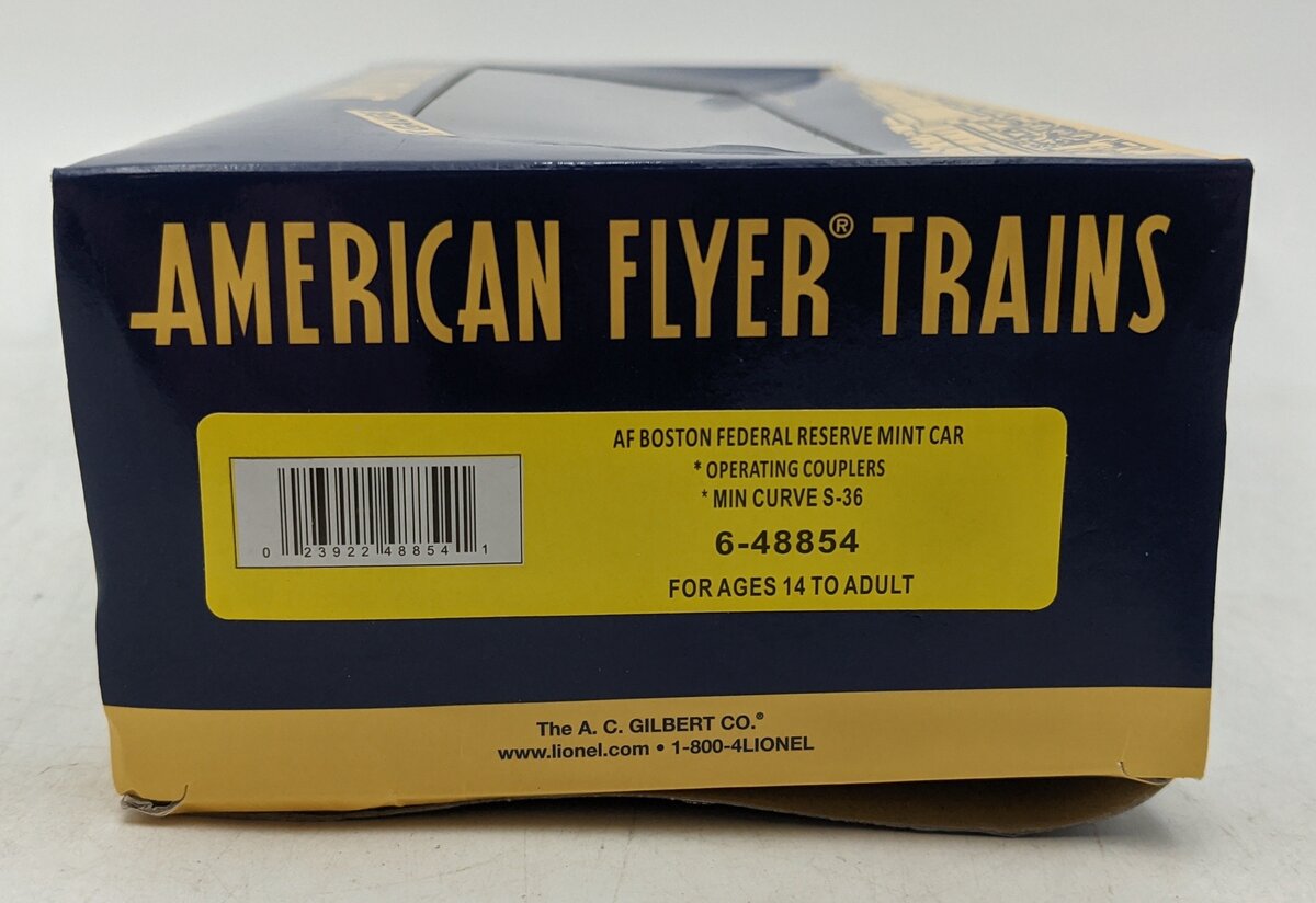American Flyer 6-48854 S Boston Federal Reserve Mint Car NIB