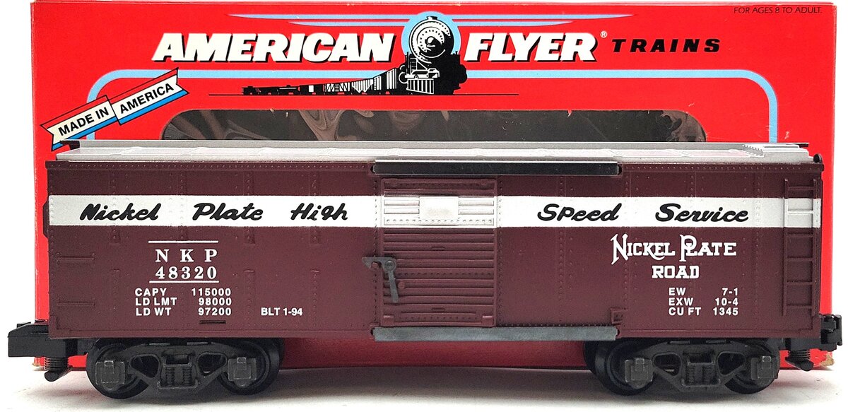 American Flyer 6-48320 S Gauge Nickel Plate Road Boxcar #48320 LN/Box