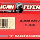 American Flyer 6-48404 S Scale U.S. Army Single Dome Tank Car LN/Box