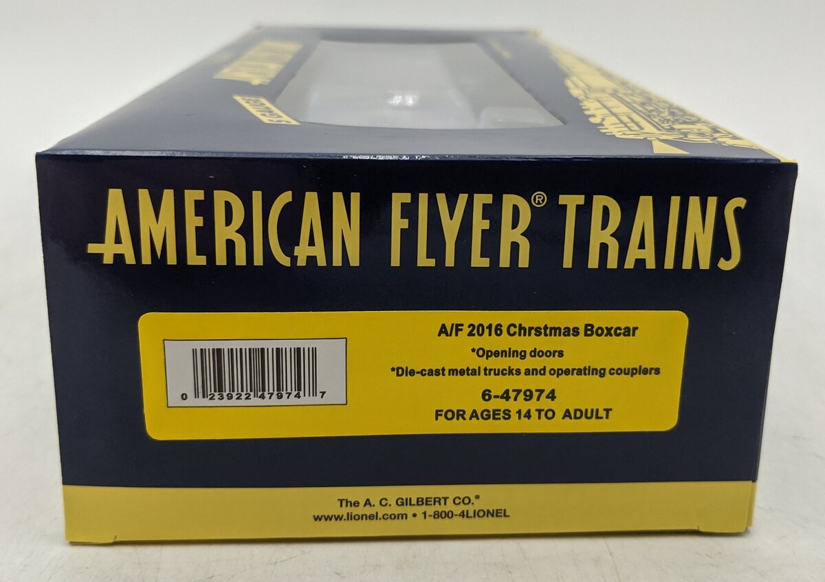American Flyer 6-47974 S 2016 Christmas Boxcar NIB