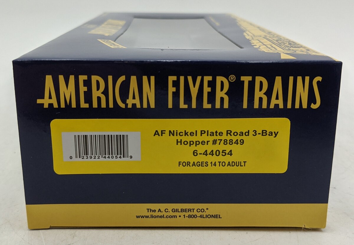 American Flyer 6-44054 S Nickel Plate Road American Flyer 3-Bay Hopper #78849