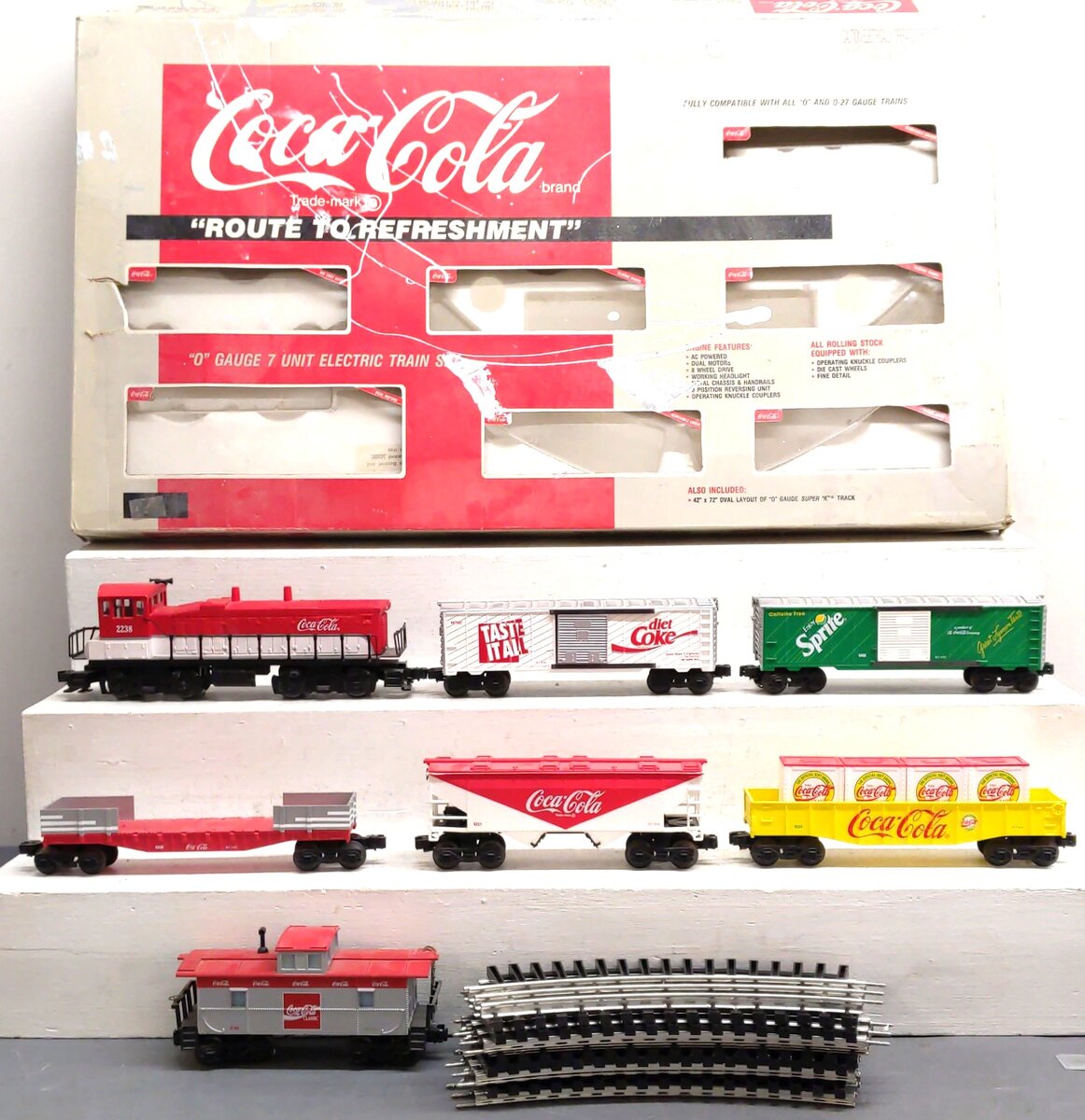 K-Line K1312 Coca-Cola O Gauge Diesel Freight Train Set VG/Box