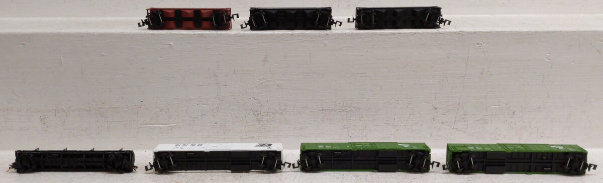 Roundhouse & Red Caboose N Scale Assorted Freight Cars [7] EX/Box