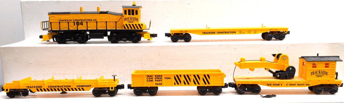 K-Line K-1305 Trackside Construction Co. O Gauge Diesel Freight Train Set EX/Box