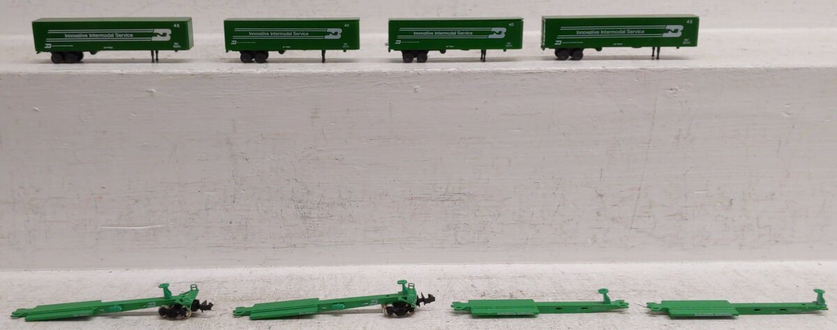 Con-Cor 0001-001902 N Scale Burlington Northern Fuel Foiler 4-Car Set EX/Box