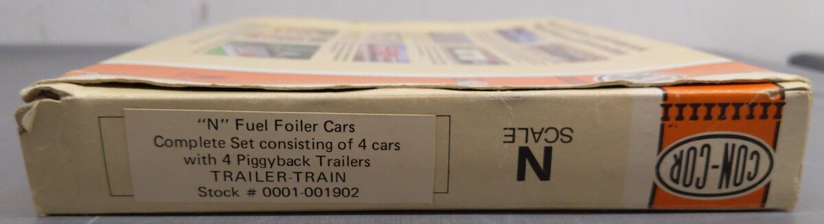 Con-Cor 0001-001902 N Scale Burlington Northern Fuel Foiler 4-Car Set EX/Box