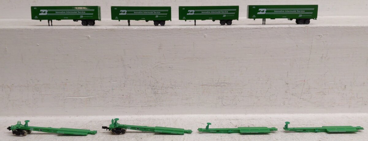 Con-Cor 0001-001902 N Scale Burlington Northern Fuel Foiler 4-Car Set EX/Box