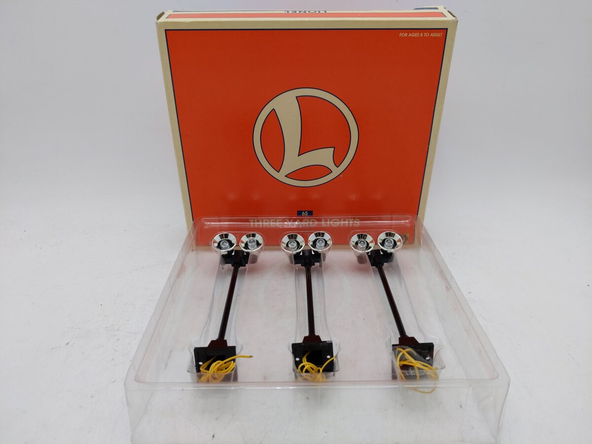 Lionel 6-12927 O Dual Illuminated #65 Yard Lights (Set of 3) EX/Box