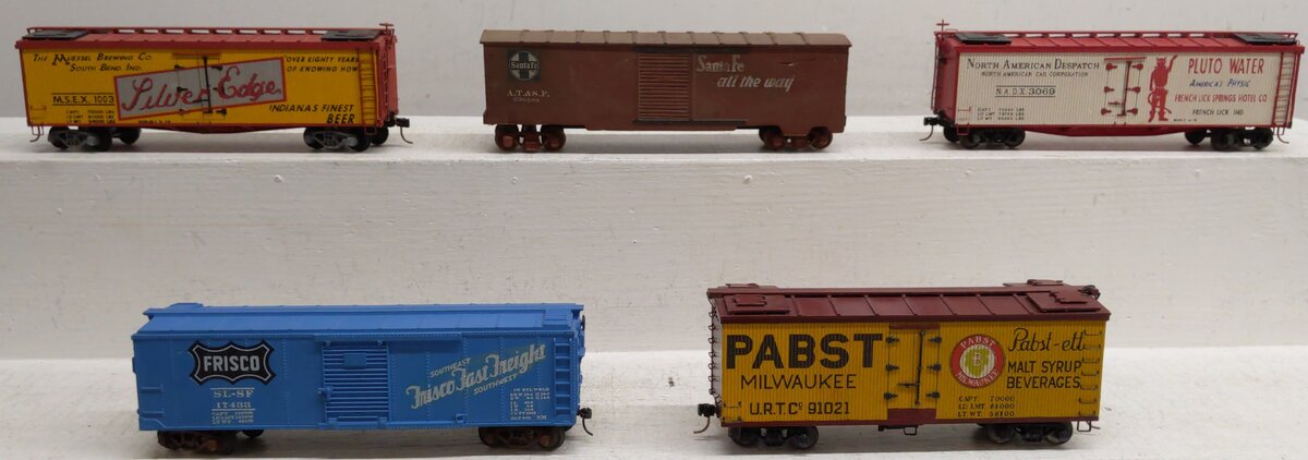 Assorted S Gauge Freight cars [5] #17433 #91021 #3069 #1003 #230589 EX