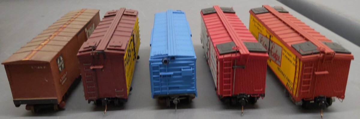 Assorted S Gauge Freight cars [5] #17433 #91021 #3069 #1003 #230589 EX
