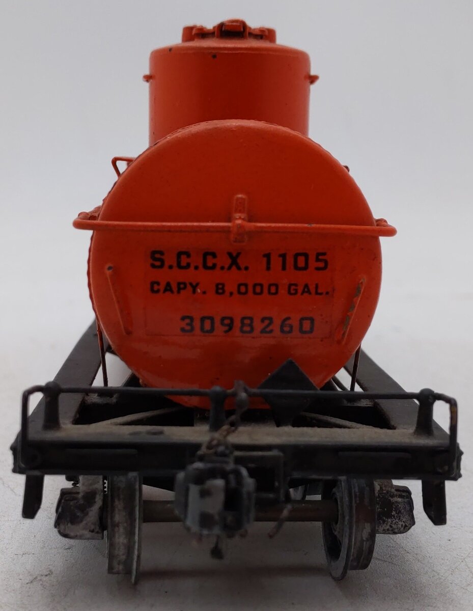 O Scale 2 Rail BRASS Shell Oil Tank Freight Car #1105