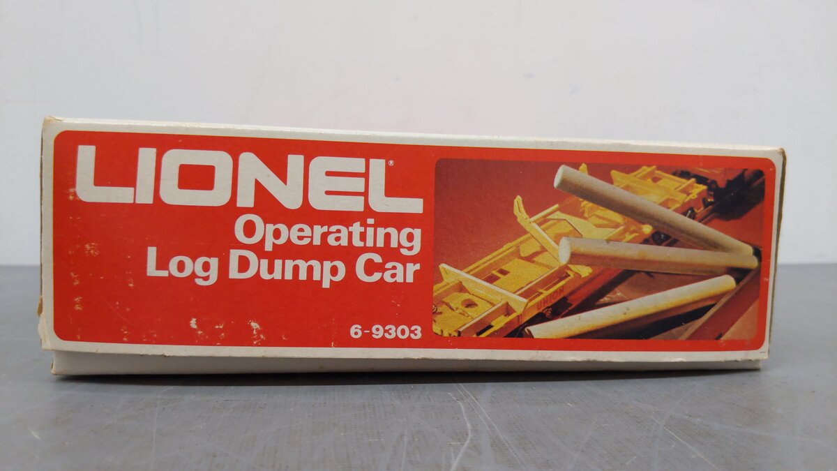 Lionel 6-9303 O Gauge Union Pacific Operating Log Dump Car EX/Box