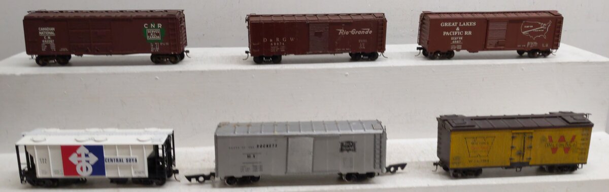 Assorted  S Gauge Freight Cars [6] #442087 #68874 #154 #4587 #7554 EX
