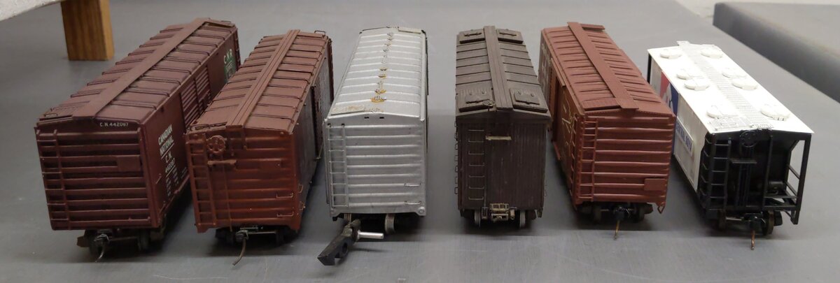 Assorted  S Gauge Freight Cars [6] #442087 #68874 #154 #4587 #7554 EX