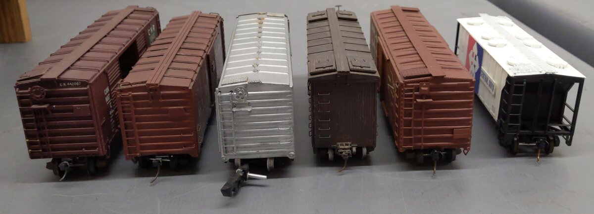 Assorted  S Gauge Freight Cars [6] #442087 #68874 #154 #4587 #7554 EX