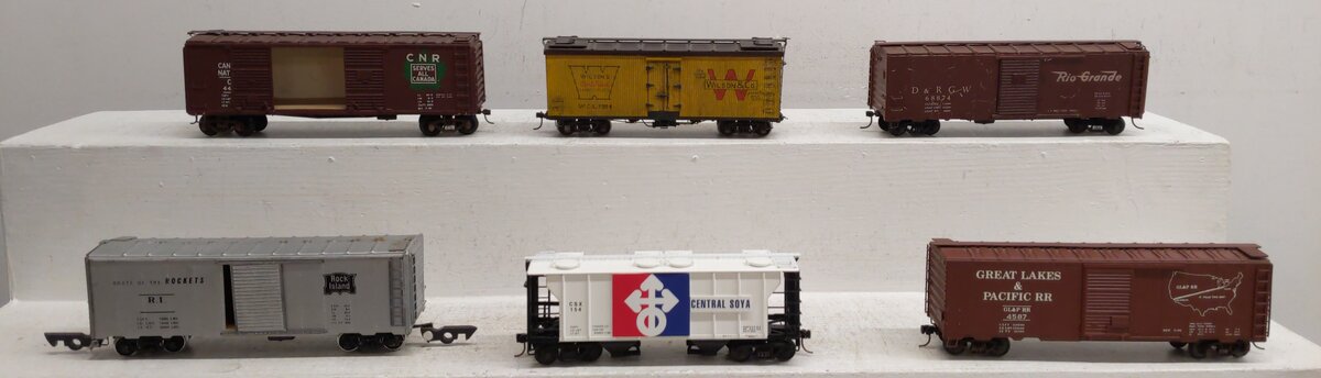 Assorted  S Gauge Freight Cars [6] #442087 #68874 #154 #4587 #7554 EX