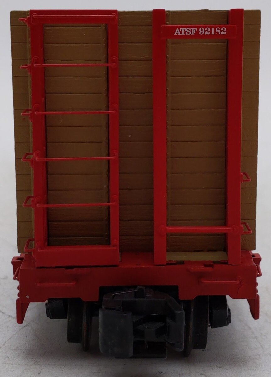 S-Helper 00332 S Gauge ATSF Bulkhead Flatcar w/JM Load #92182 EX/Box