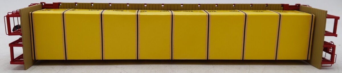 S-Helper 00332 S Gauge ATSF Bulkhead Flatcar w/JM Load #92182 EX/Box