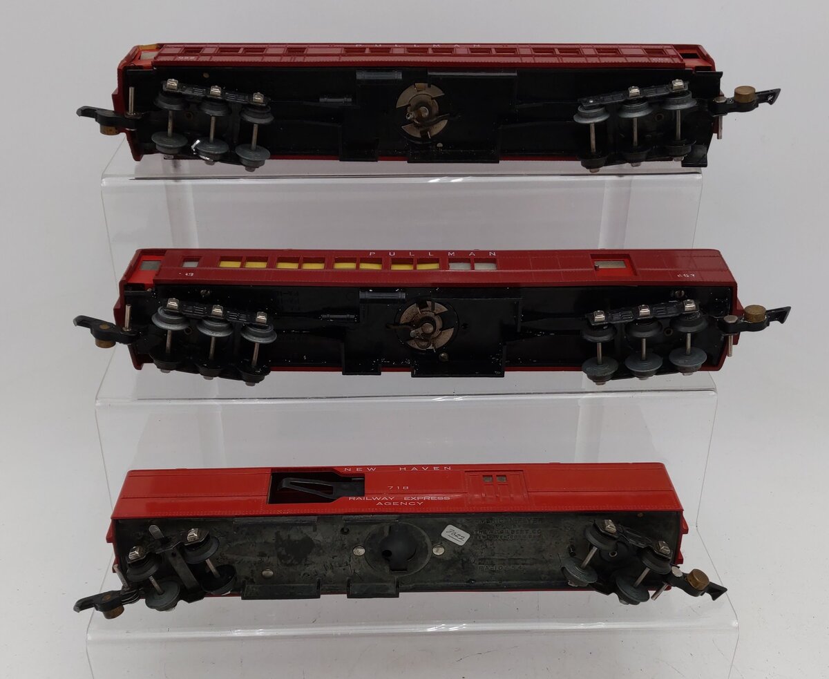 American Flyer Vintage S Gauge Pullman Passenger Cars #652 #653 #718 [3] VG