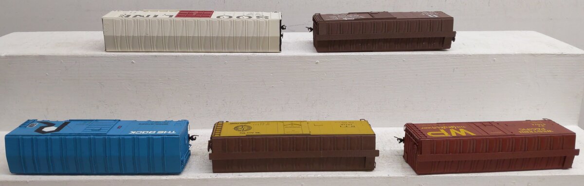 American Models S Gauge Freight Cars [5] #146285 #57028 #61074 #19118 #178372 EX
