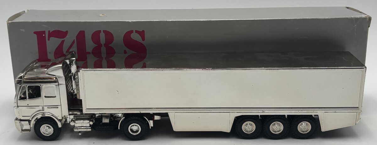 NZG 313 1:43 Mercedes 1748S Semi Tractor Truck w/Trailer - Mirror Finish EX/Box